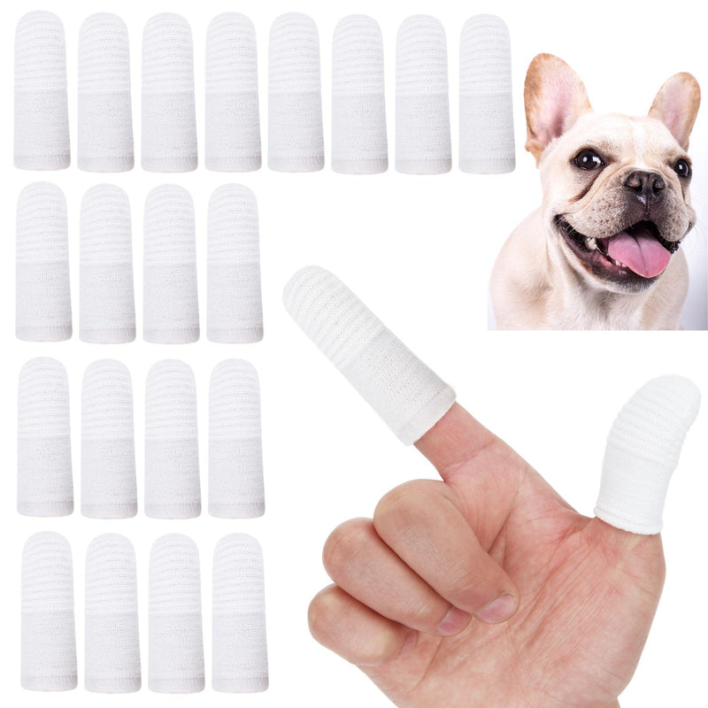 20 PCS Dog Toothbrush Pet Toothbrush Finger Toothbrush cat Toothbrush Washable & Comfortable & Durable 1 Set for 2 Fingers(20) 20 - PawsPlanet Australia