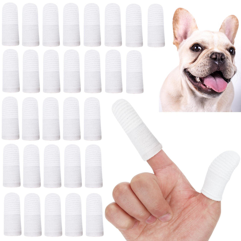 30 PCS Dog Toothbrush Pet Toothbrush Finger Toothbrush cat Toothbrush Washable & Comfortable & Durable 1 Set for 2 Fingers(30) (30) 30 - PawsPlanet Australia