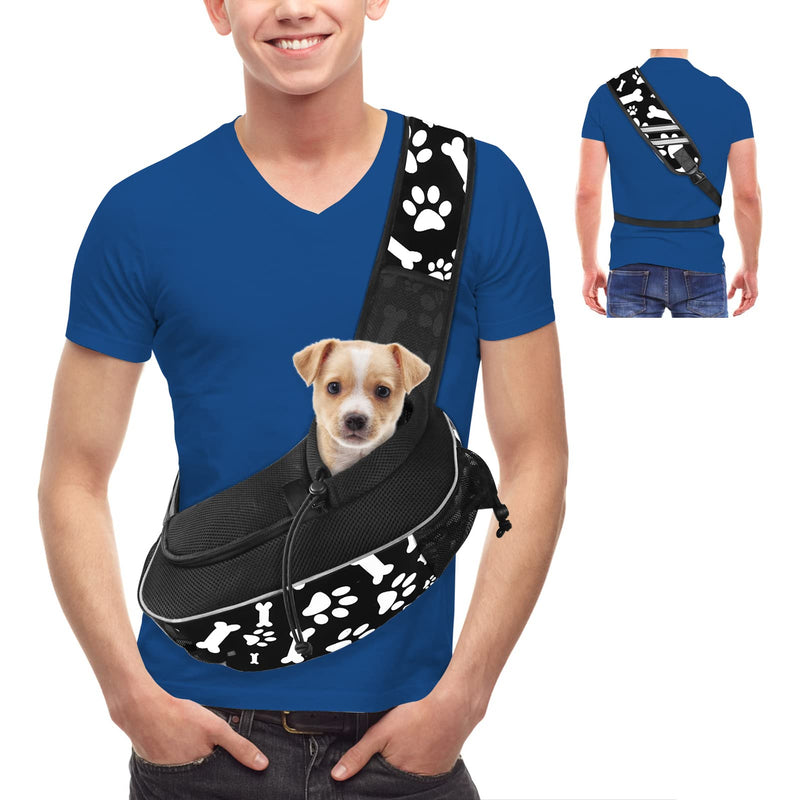 Dog Sling Puppy Carrier Travel Cat Carrier Dog Carrying Bag Pet Carrier for Small Dogs Below 5 lbs Dog Accessories & Cat Supplies Hands Free & & More Pockets & Reflective Design Cute Black - PawsPlanet Australia