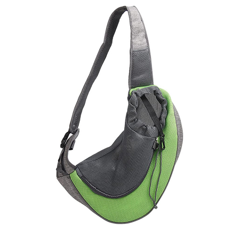 Pet Dog Sling Carrier, Breathable Mesh Hand Free Adjustable Travel Safe Puppy Sling Bag Dog Satchel Carrier for Dogs Cats Rabbit Small Animals (Adjustable Buckle for Under 5 lbs, Green) Adjustable Buckle for Under 5 lbs - PawsPlanet Australia