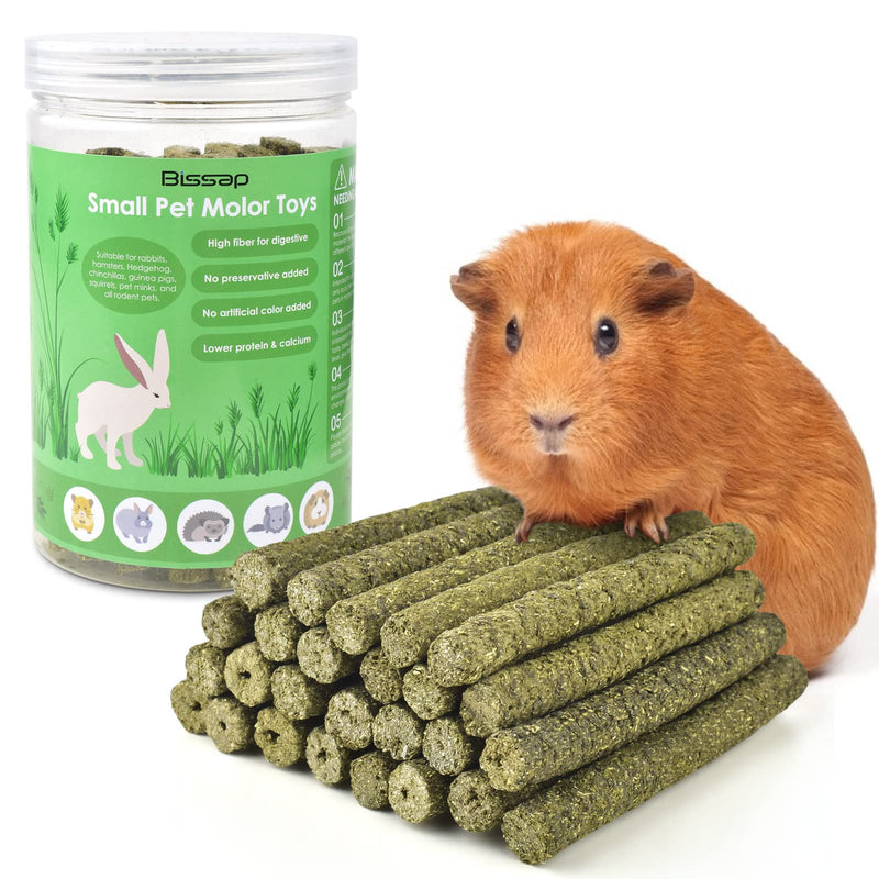 Bissap Timothy Hay Sticks for Rabbits 38PCS, Natural Timothy Grass Molar Teeth Stick Chew Toys for Bunnies Chinchillas Guinea Pigs Hamsters and Other Small Animals Treats 10 Ounce (Pack of 1) - PawsPlanet Australia