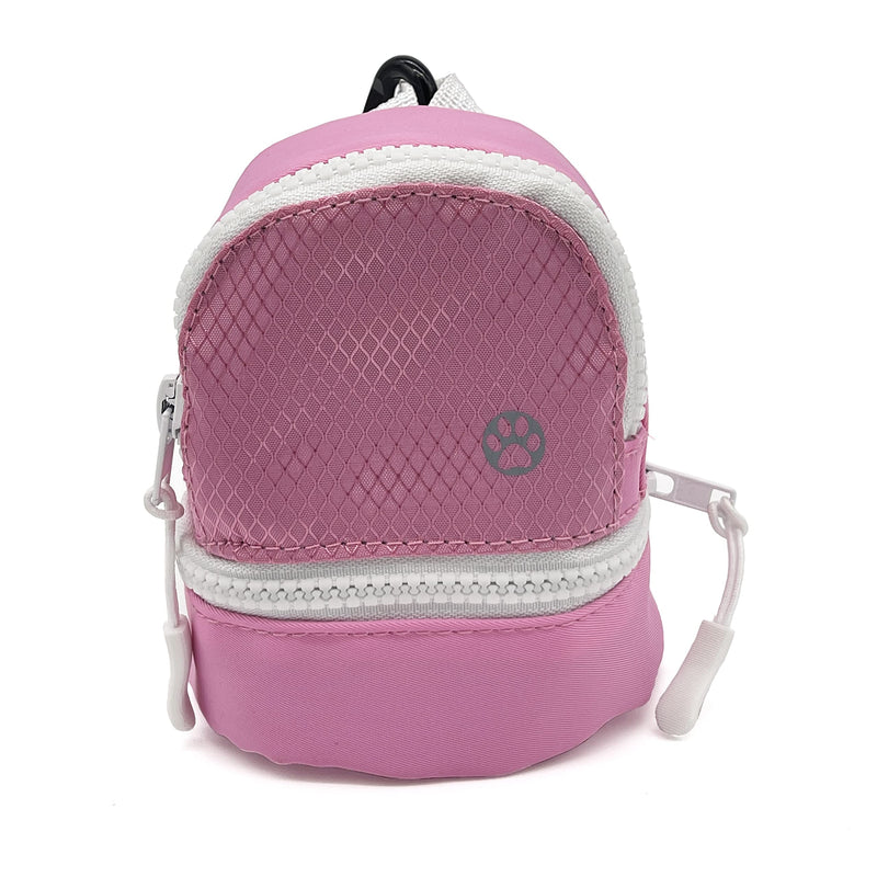 LLC Dog Backpack, Cat Backpack, Small Carrier | Clip on Harness or Leash, Fun Pet Treat Holder, Toy Bag, or Waste Dispenser | Dog Treat Training Pouch (Pretty in Pink) - PawsPlanet Australia
