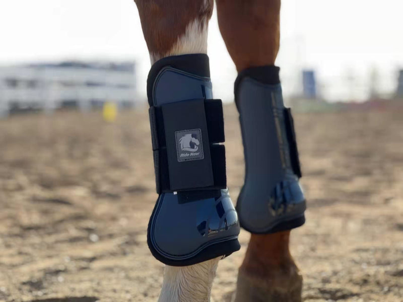Ride Now Horse Tendon Boots Open Front/Fetlock Boot for Horse Set of 4 Cob Navy - PawsPlanet Australia