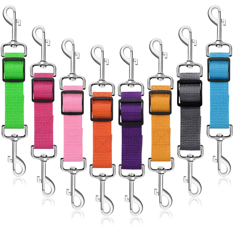 Saintrygo 8 Pieces Dog Collar Clip Prong Collar Safety Clip Adjustable Nylon Backup Harness Connector, Double Ended Backup Clasp for Dog Harness Pet(Warm Colors) Warm Colors - PawsPlanet Australia