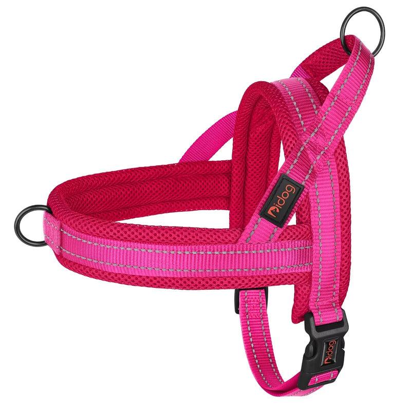 Didog No Pull Dog Harness with Soft Mesh Padded,Reflective & Quick Fit Light Weight Dog Strap Vest Harness,Easy for Walking Training (S:Chest 18-22", Mesh-Hot Pink) S: Chest 18-22", Fit 19-29 lbs Hot Pink - PawsPlanet Australia