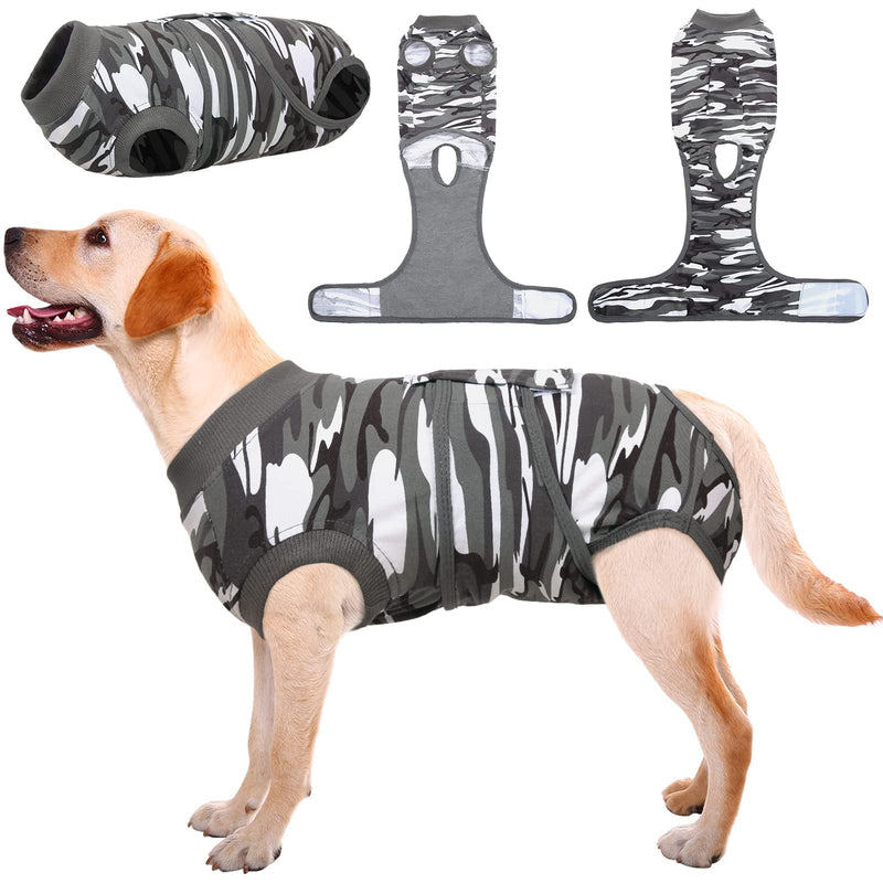 Kuoser Recovery Suit for Dogs Cats After Surgery, Professional Pet Recovery Shirt Dog Abdominal Wounds Bandages, Substitute E-Collar & Cone,Prevent Licking Dog Onesies Pet Surgery Recovery Suit XL (Back:20.1-24.8'', Weight:42-75 LB) Camouflage - PawsPlanet Australia