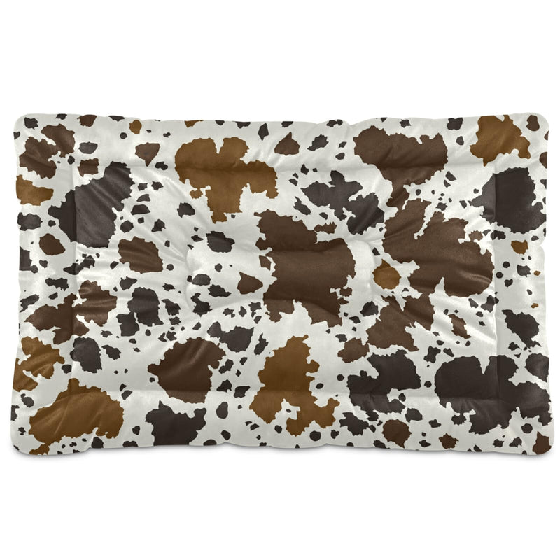 xigua Cow Print Pet Dog Bed, Soft Comfortable Pet Mat Anti-Slip Bottom Machine Washable Dog Crate Pad for Small Medium Large Dogs - PawsPlanet Australia