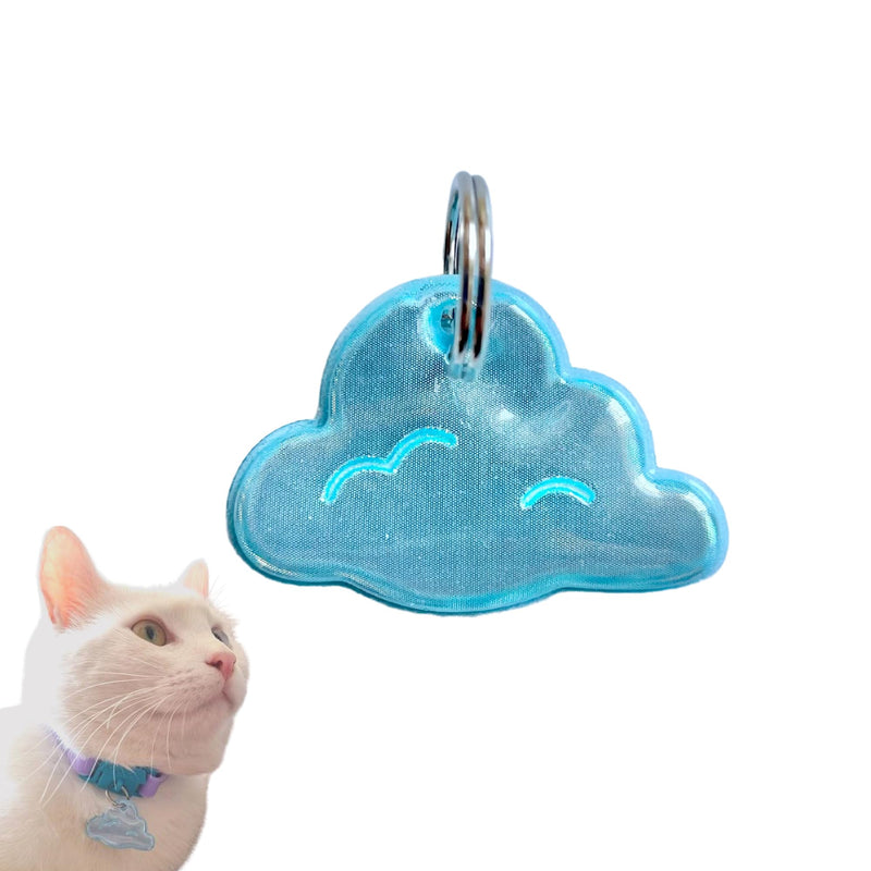 Reflective Cat Charm. Safety Cat Tag. Lightweight, High Visibility, Waterproof. Fits All Reflective Cat Collars. Other Styles Available Cloud - PawsPlanet Australia