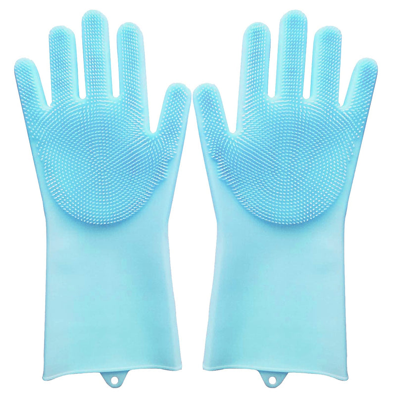 Pet Republique Silicone Bathing Gloves for Dogs, Cats, & Most Animals – Long Sleeve Grooming Glove with Foam Scrubbing Bristles - PawsPlanet Australia