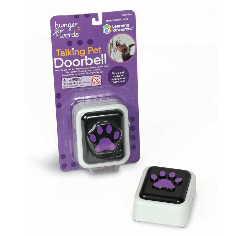 Hunger for Words Talking Pet Doorbell - 1 Piece Doorbell for Dogs, Doggie Doorbell, Perfect for Dog Potty Training, Talking Dog Buttons - PawsPlanet Australia