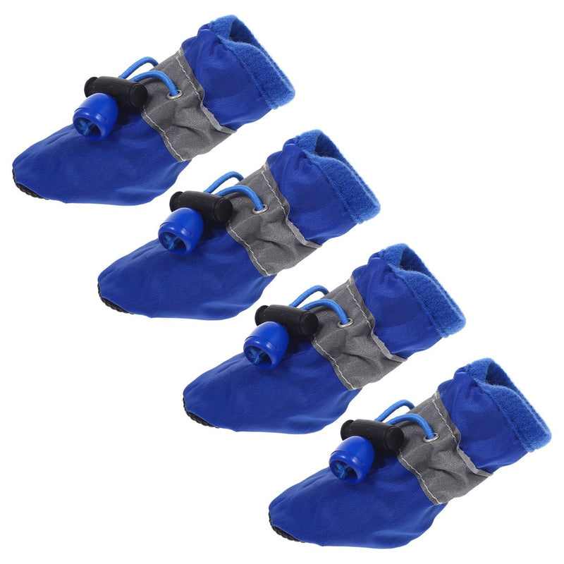 iplusmile Waterproof Dog Boots 4 Pcs Set for Small to Medium Dogs Size Xs Anti-Slip Outdoor Pet Shoes Protecting Paws from Water Dirt and Rough Surfaces Easy on/Off Blue - PawsPlanet Australia