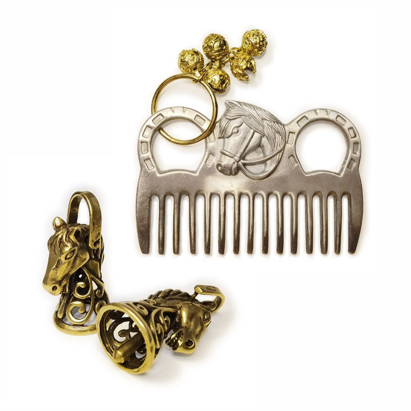 Curry Comb for Horse and Decorative Bell for Horse - PawsPlanet Australia
