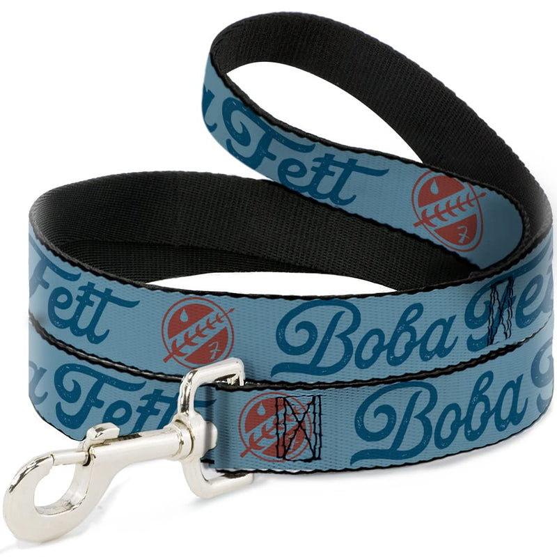 Star Wars Pet Leash, Dog Leash, Star Wars Boba Fett Script and Logo Blues Red, 6 Feet Long 1.5 Inch Wide 6 Feet Long - 1.5" Wide