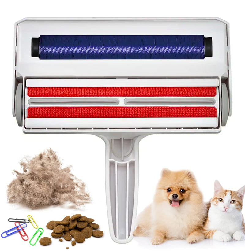Nado Care Upgraded Pet Hair Remover and Dirt Remover for Furniture, Reusable Dog Hair Remover Roller for Dog & Cat, Self-Cleaning, Perfect Fur Remover for Couch, Carpet, Bed and Car and More (White) White - PawsPlanet Australia