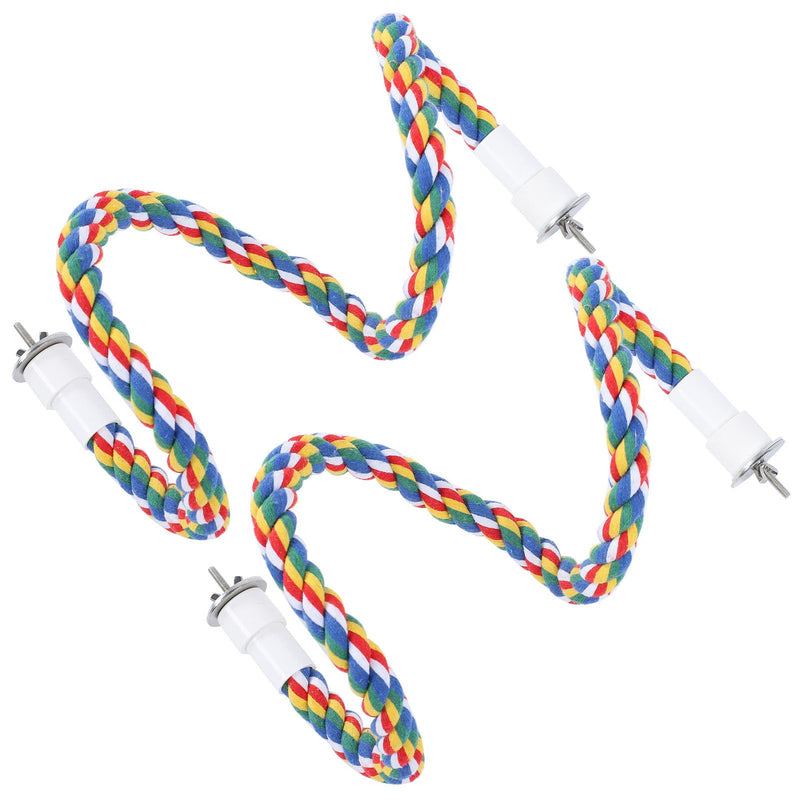 Bird Rope Perches, Colorful Parrot Cage Swing Toys, Comfortable Perch for Cockatiel, 2 Pack 105CM - PawsPlanet Australia