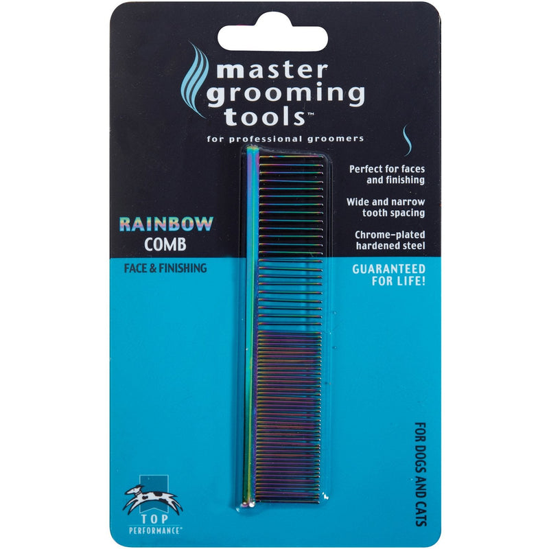 Master Grooming Tools Rainbow Greyhound Combs — European-Style Combs for Grooming Dogs - Fine/Coarse, 3 set of 7½" - PawsPlanet Australia
