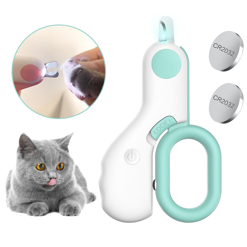 Pet Nail Clippers with LED Lights cat Nail Clippers for Indoor Cats Nail Trimmer Clippers for Small Dog Nail Trimmers Cats Rabbits Nail Clippers Bird Kittens (Blue) Blue - PawsPlanet Australia