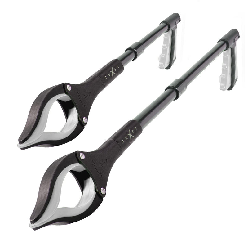 Grabber Reacher Tool - 2 Pack - Updated Version Long 19/32 Inch Foldable Pick Up Stick - Strong Grip Magnetic Tip Lightweight Trash Picker Claw Reacher Grabber Tool for Elderly Reaching, Luxet (Gray) Gray - PawsPlanet Australia