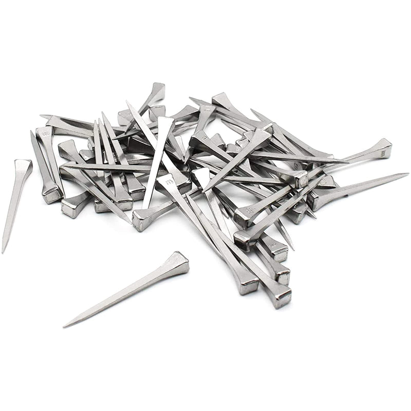 FDXGYH 50pcs E4 Length 47.5mm /1.8inch Horseshoe Nails Carbon Steel Horseshoe Tools for Fixed Lead or Glass(Silver) - PawsPlanet Australia
