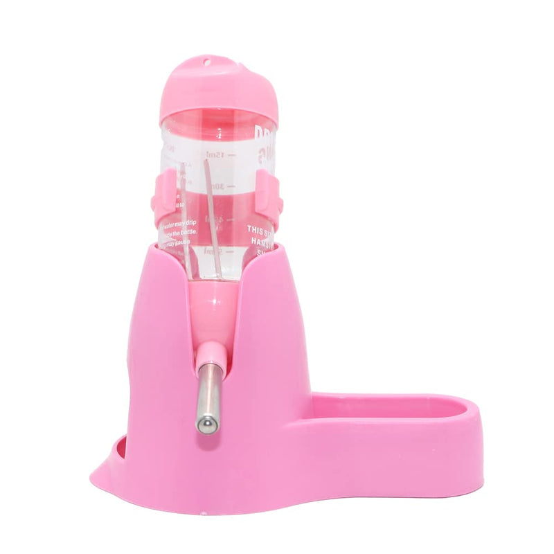 Litewoo Hamster Water Bottle with Food Container Base Hut No Drip Drinking Dispenser for Dwarf Hamster Rats Mouse Gerbil Mice（Pink 80ML） Pink - PawsPlanet Australia