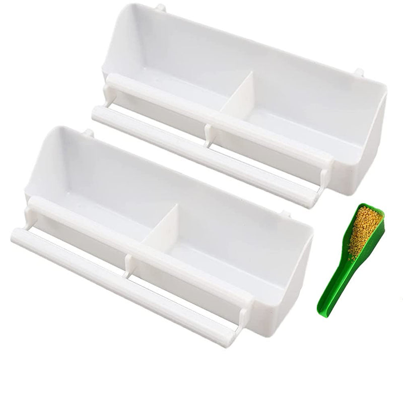 Bird Food Bowl Bird Feeder Pet Birds Food Dish Bird Water Bowls Pigeon Feeding Cups for Cockatiel Parrot Macaw Birds Small Animal 2 Pack with 1 Bird Spoon - PawsPlanet Australia