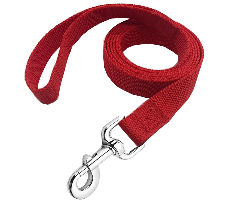 Strong Nylon Dog Leash, 4FT/ 5 FT/ 6FT Dog Leashes for Medium Large Dogs(4FT, Red) - PawsPlanet Australia
