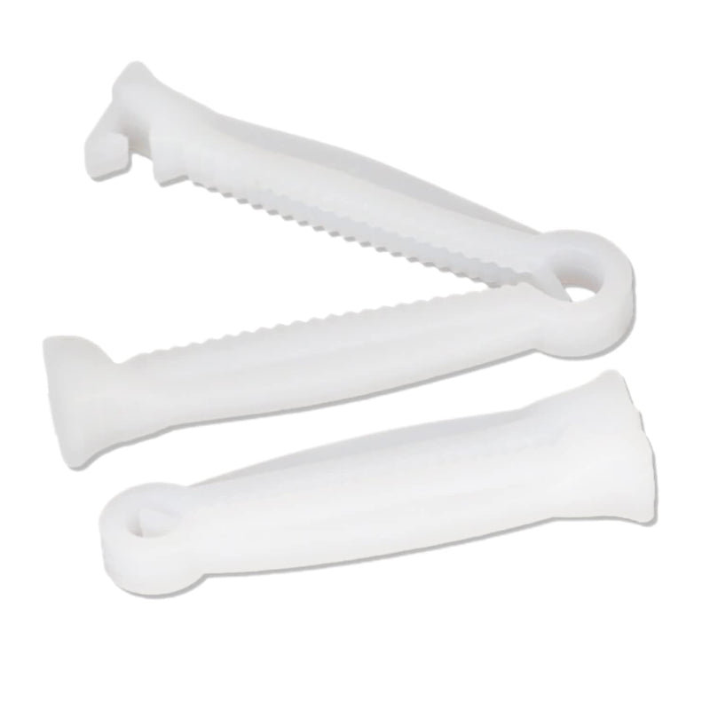 Chaungfu 50pcs Disposable Umbilical Cord Clamp Birth Hemostatic Materials,Pig Umbilical Cord Clamp for Animals Puppy Kittens Cow Livestock Sheep,Home Birth Supplies kit，White, 5x1cm - PawsPlanet Australia