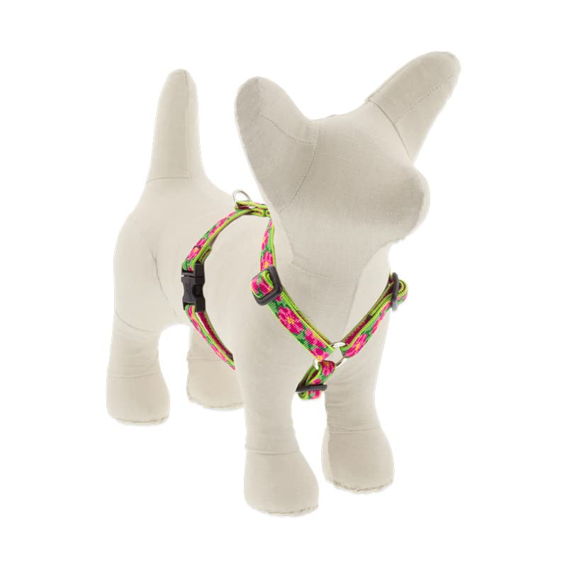 Lupine Small Adjustable Dog Harness 1/2" Petunias with 12-20" Girth 1/2" wide; girth adjusts 12-20" - PawsPlanet Australia
