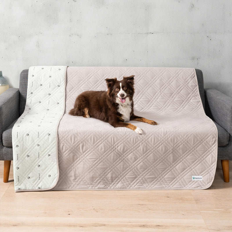 PetAmi Waterproof Couch Cover for Dogs, Reversible Furniture Cover Sofa Protector for Pet Cat Bed, Washable Blanket Dog Cover for Couch Seat, 52x82 Beige 52 x 82 Inches - PawsPlanet Australia