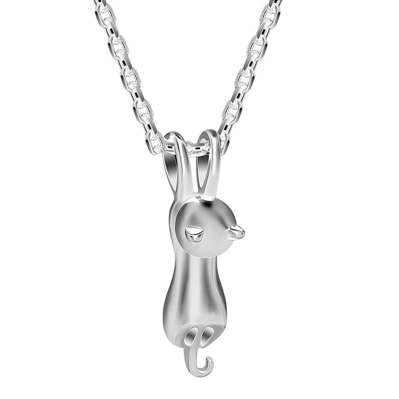 DWJSu Pet Memroial Necklace for Cremation Jewelry Ashes Dog Cat Keepsake Locket Urn Necklaces Animal Pendant Silver - PawsPlanet Australia