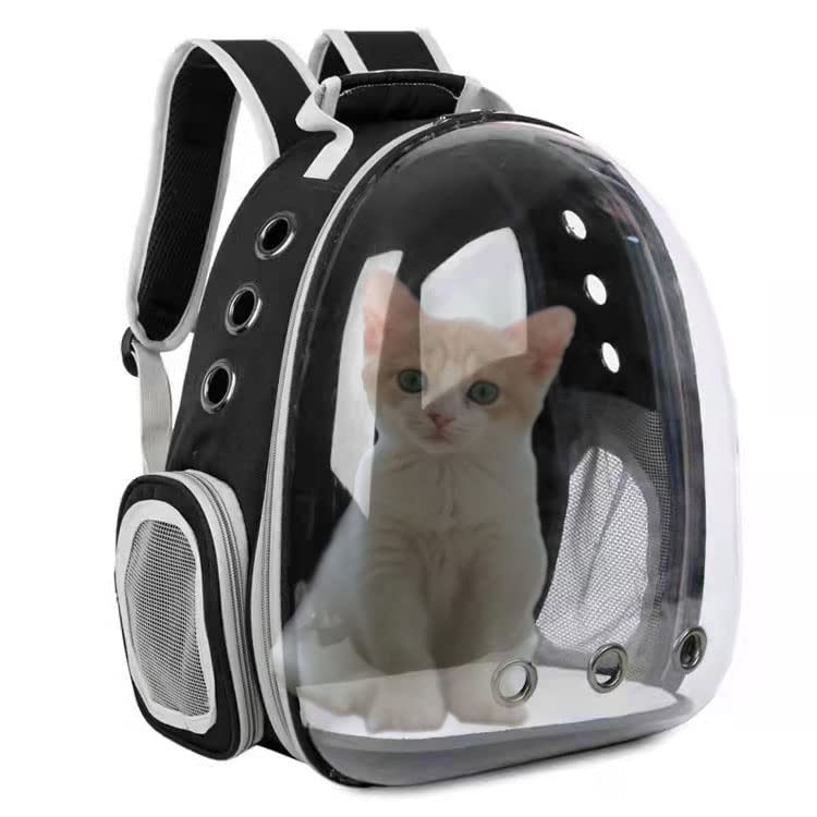 Animal Carrier Backpacks,Transparent Space Capsule Bubble Pet Backpack Bag for Small Dogs Cats Airline Approved Travel Carrier Black - PawsPlanet Australia