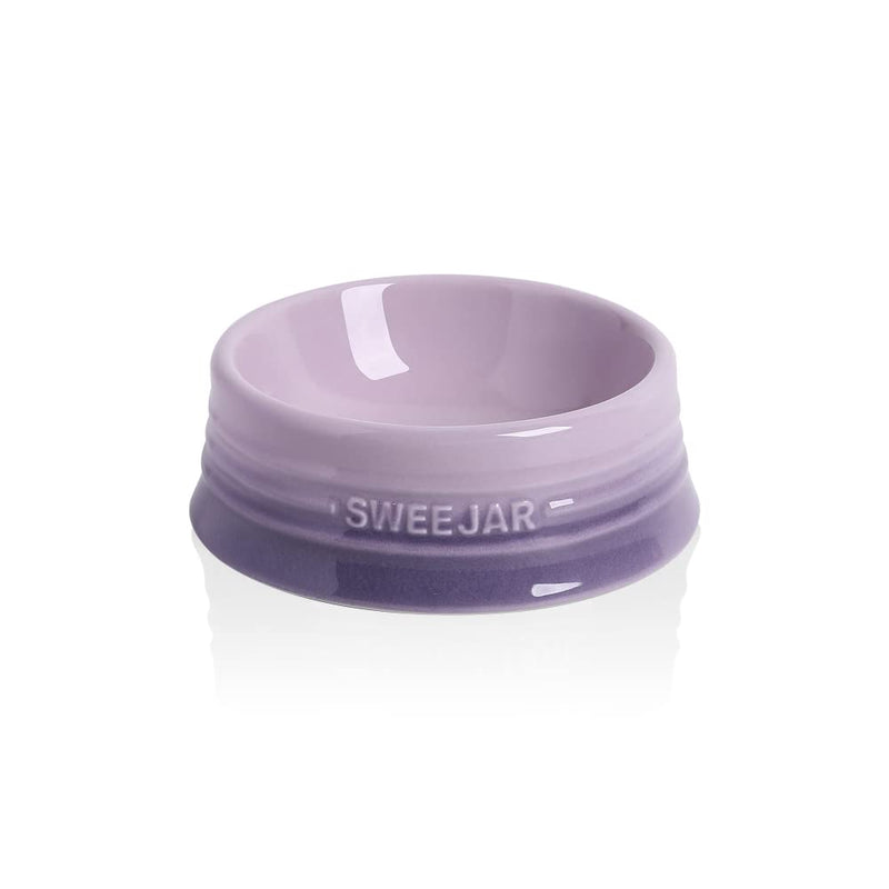 SWEEJAR Gradient Dog Bowl, Ceramic Dog Food Dish for Puppy and Large Dog, Porcelain Pet Bowl for Food and Water Small (8oz) Gradient Purple - PawsPlanet Australia