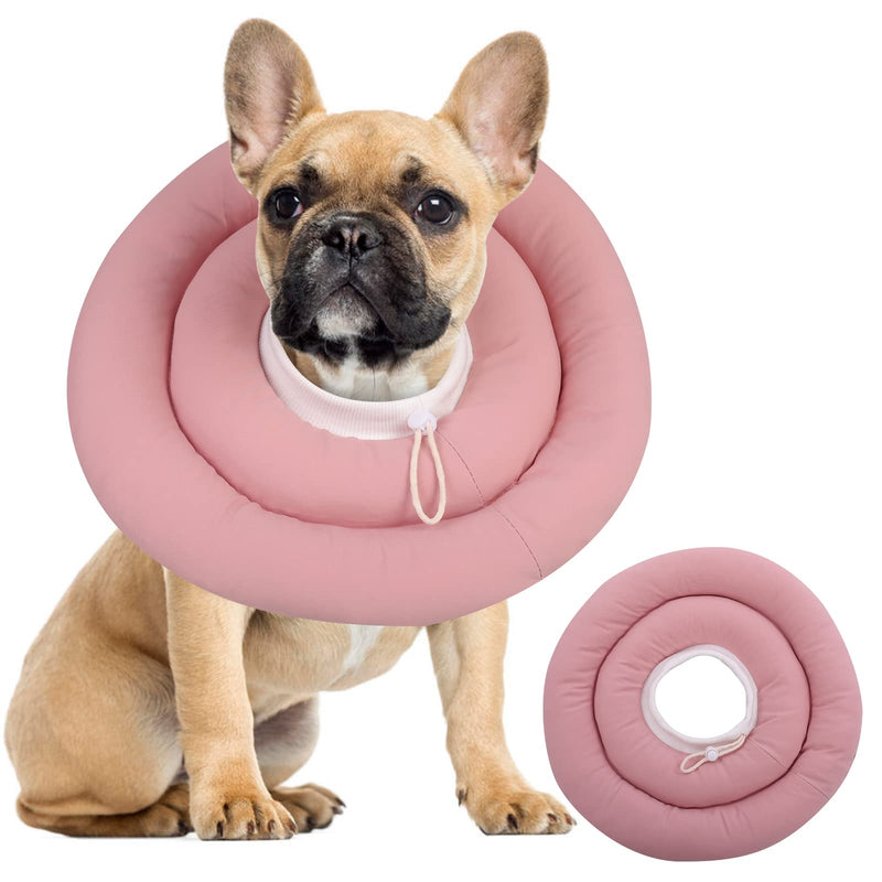 IDOMIK Dog Recovery Collar, Waterproof Soft Dog Cone After Surgery, Comfy Protective Elizabethan Collar Alternative for Dogs Cats, Adjustable Dog Neck Donut Collar Cone Anti-Licking Biting Wounds M Pink - PawsPlanet Australia