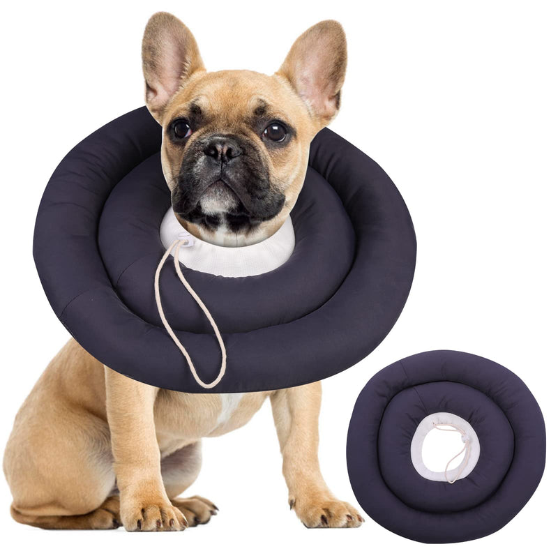 IDOMIK Dog Recovery Collar, Waterproof Soft Pet Recovery Cone After Surgery, Comfy Protective Elizabeth Collar Adjustable Neck Donut for Dogs Cats, Safe Alternative Collar Anti-Licking Biting Wounds XX-Large Grey - PawsPlanet Australia