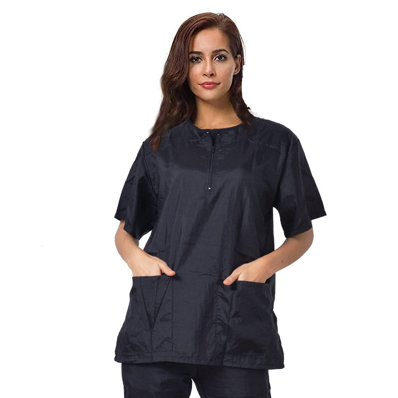Dog Grooming Smock Barber Jackets for Women Men Professional Pet Groomer Smock Cosmetologist Barber Smock (M) type-A Medium - PawsPlanet Australia