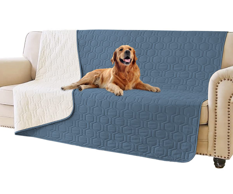 Waterproof and Non-Slip Dog Bed Cover and Pet Blanket Sofa Pet Bed Mat ，car Incontinence Mattress Protectors Furniture Couch Cover for Most Cats Dogs, Pets（52x82- Navy Blue） 52x82Inch (Pack of 1) - PawsPlanet Australia