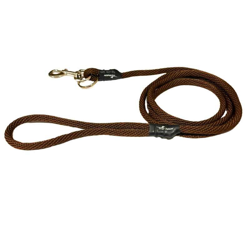 The Walkie No Pull Dog Leash - Gentle, Effective, Encourages Loose Leash Walking - Made in USA - Brown Color - Size Large for Dogs 25 lbs – 150 lbs - PawsPlanet Australia