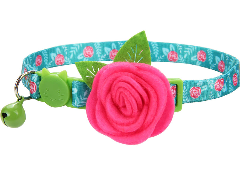 Spring Cat Collar, Floral Kitten Collar Breakaway, Flower Dog Collar for Small Dogs Female - PawsPlanet Australia
