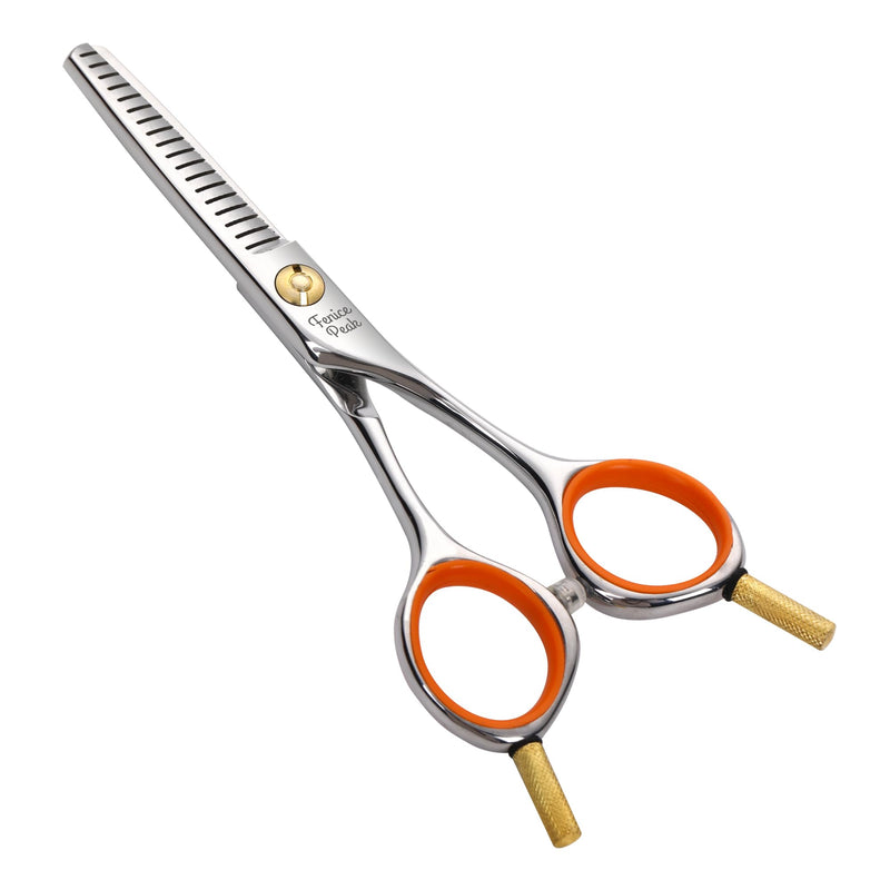 Fenice Peak 5'' Small Thinning Scissors Lightweight Dog and Cat Grooming Scissors with Safety Round Tip JP440C Stainless Steel Sharp Blades for Body Facial Nose Ear and Paw Hair Easy Use Thinner 5" - PawsPlanet Australia