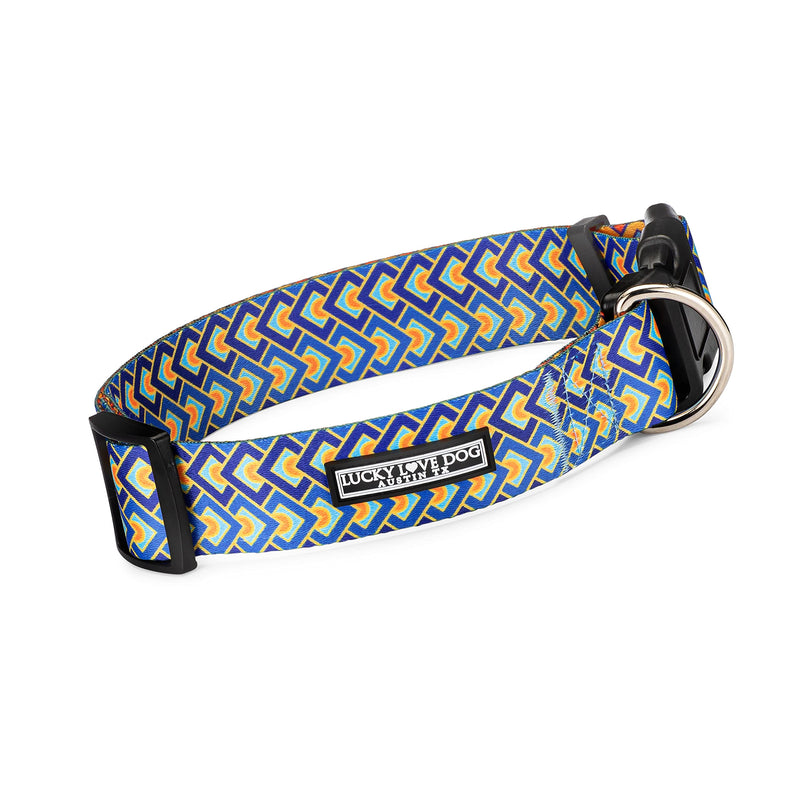 Lucky Love Dog Wide Dog Collar - Adjustable, Durable, Soft Webbing, & Comfortable 1.5 inch Wide Collar for Dogs Male and Female with Strong Buckle - Murphy, Large Large | 15-25" - PawsPlanet Australia