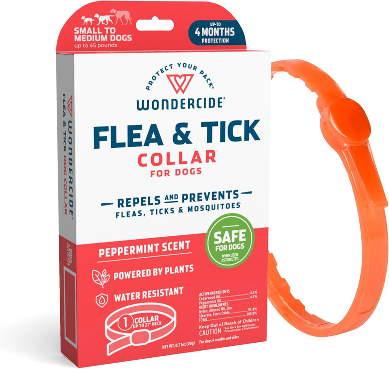Wondercide Dog Collar - Flea, Tick, and Mosquito Repellent, Prevention for Dogs - with Natural Essential Oils - Pet and Family Safe - Up to 4 Months Protection 1 Collar - PawsPlanet Australia