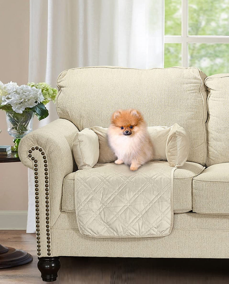 Brilliant Sunshine Premium Calming Dog Bed Mat, Silky Velvet, Removable Washable Cover, Cushion Protector and Couch Covers for Dogs, Pets, Cats, Small, Beige Natural - PawsPlanet Australia