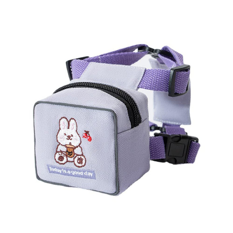 Dog Backpack Harness, Dog Cute Plush Backpack with Pocket,Cartoon Backpack for Dog to Wear for Travel Camping Hiking, Adjustable Dog Harness Vest with D-Ring for Cats Small Medium Dogs Small size for 3.3-7.7lb pets Rabbit - PawsPlanet Australia