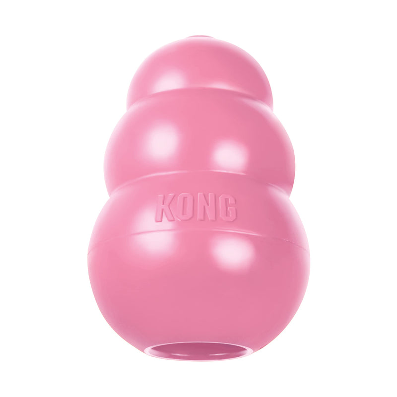 KONG - Puppy Toy Natural Teething Rubber - Fun to Chew, Chase and Fetch - for Large Puppies - Pink - PawsPlanet Australia