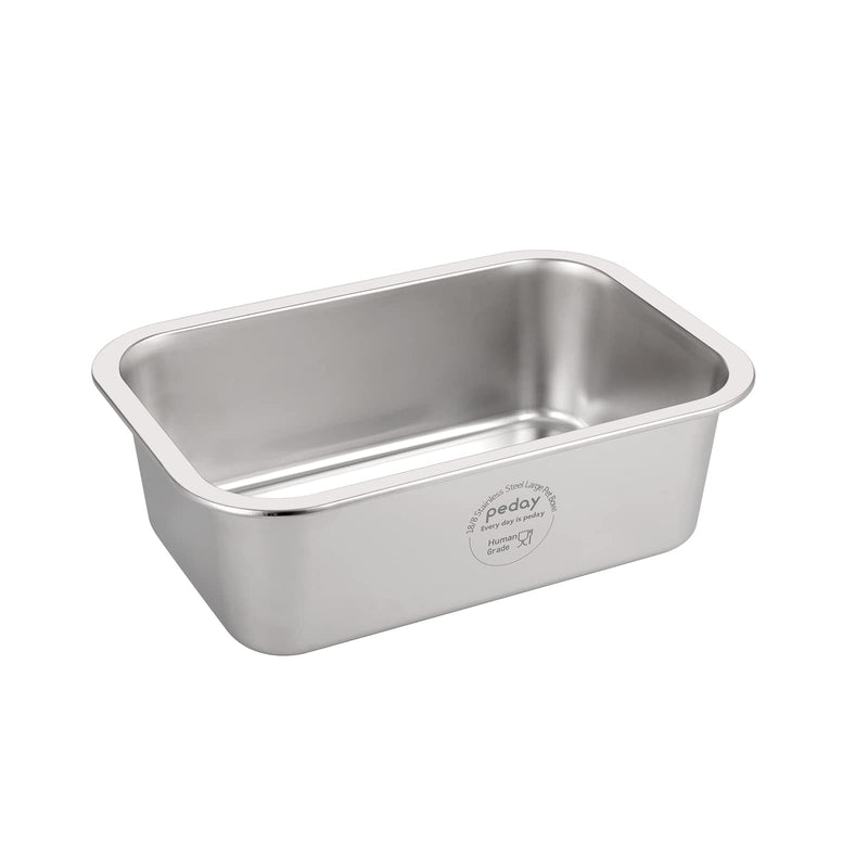 1.2 Gallon Large Dog Water Bowl, Human Grade Stainless Steel, for Large & Extra Large Sized Dogs - Silver Classic 1.2 gallon - PawsPlanet Australia