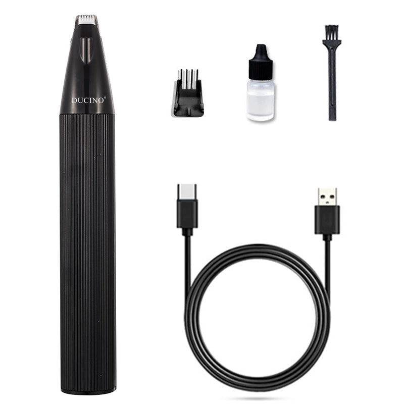 Dog Paw Clippers with LED, USB Rechargeable Professional Dog Grooming Kit, Low Noise Dog Paw Trimmer for Small Dogs and Cats Hair Around Face, Paws, Eyes, Ears, Rump (Black) Black - PawsPlanet Australia