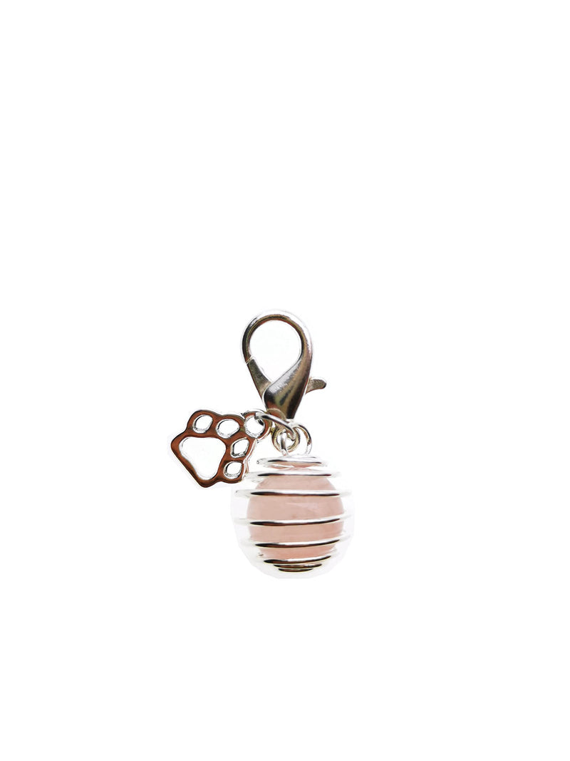 crystal pet collar charms,cat collar charms, dog collar charms rose quartz - PawsPlanet Australia