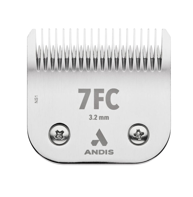 Andis 72600 UltraEdge Detachable Dog Clipper Blade - Constructed of Carbonized Steel, Specialized Hardening Process for Long Cutting Life - 1/8-Inch-Long Hair Cutting - Size-7FC, Chrome - PawsPlanet Australia