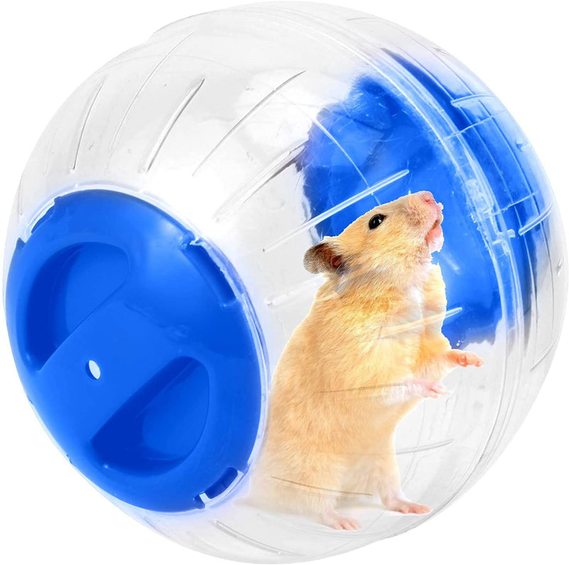 Hamster Exercise Ball Silent Hamster Wheel Small Animals Transparent Ball for Dwar Rat Relieves Boredom and Increases Activity (6 inch, Blue) 6 inch - PawsPlanet Australia