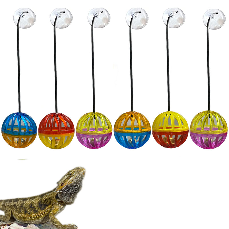 6 Pack Bearded Dragon Toys, Accessories, Balls Bell,Fit for Lizard Small Reptile Habitat Terrarium Tank - PawsPlanet Australia
